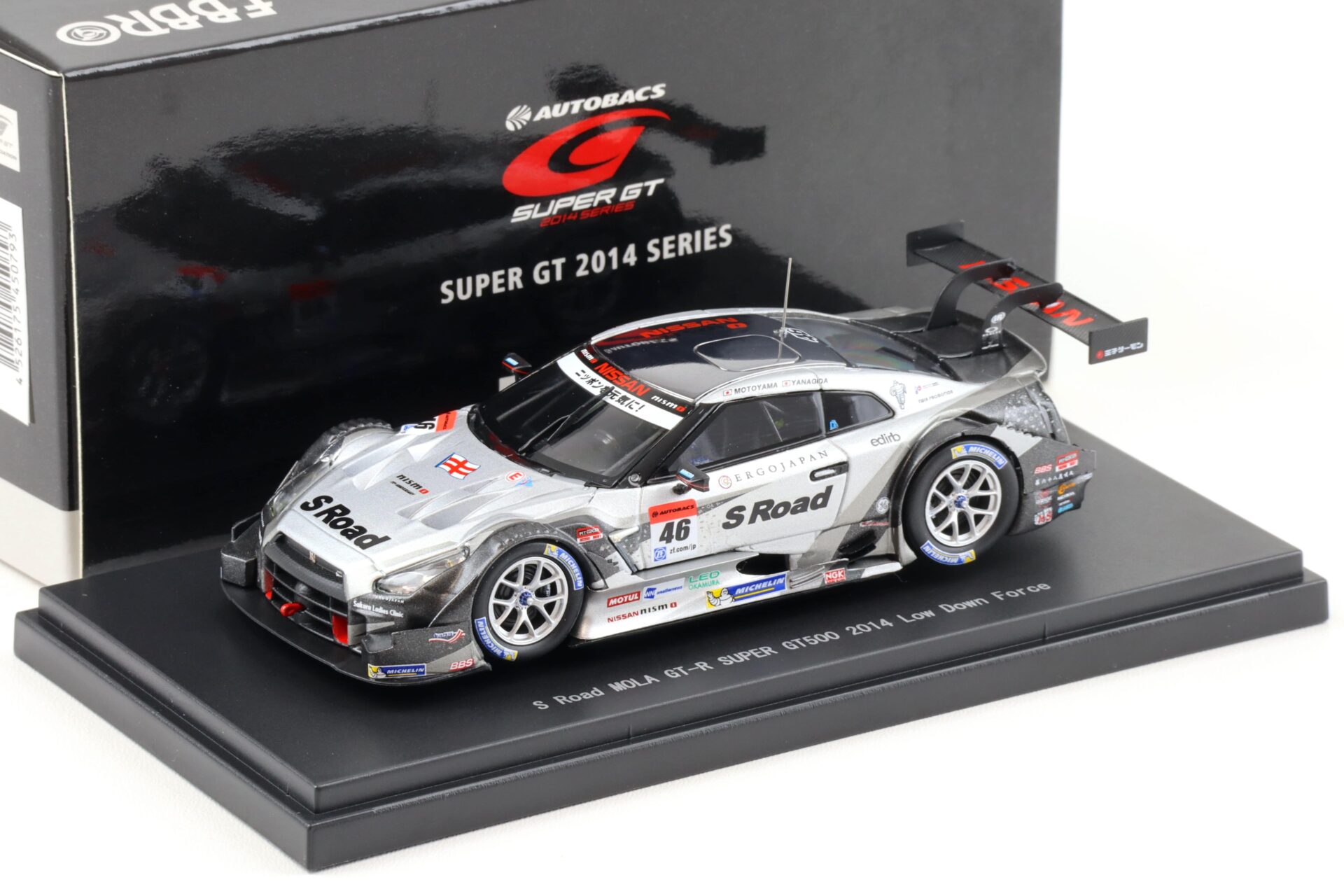1:43 Ebbro Nissan GT-R Super GT500 S Road MOLA GT-R 2014 #46 Rd.2 Fuji