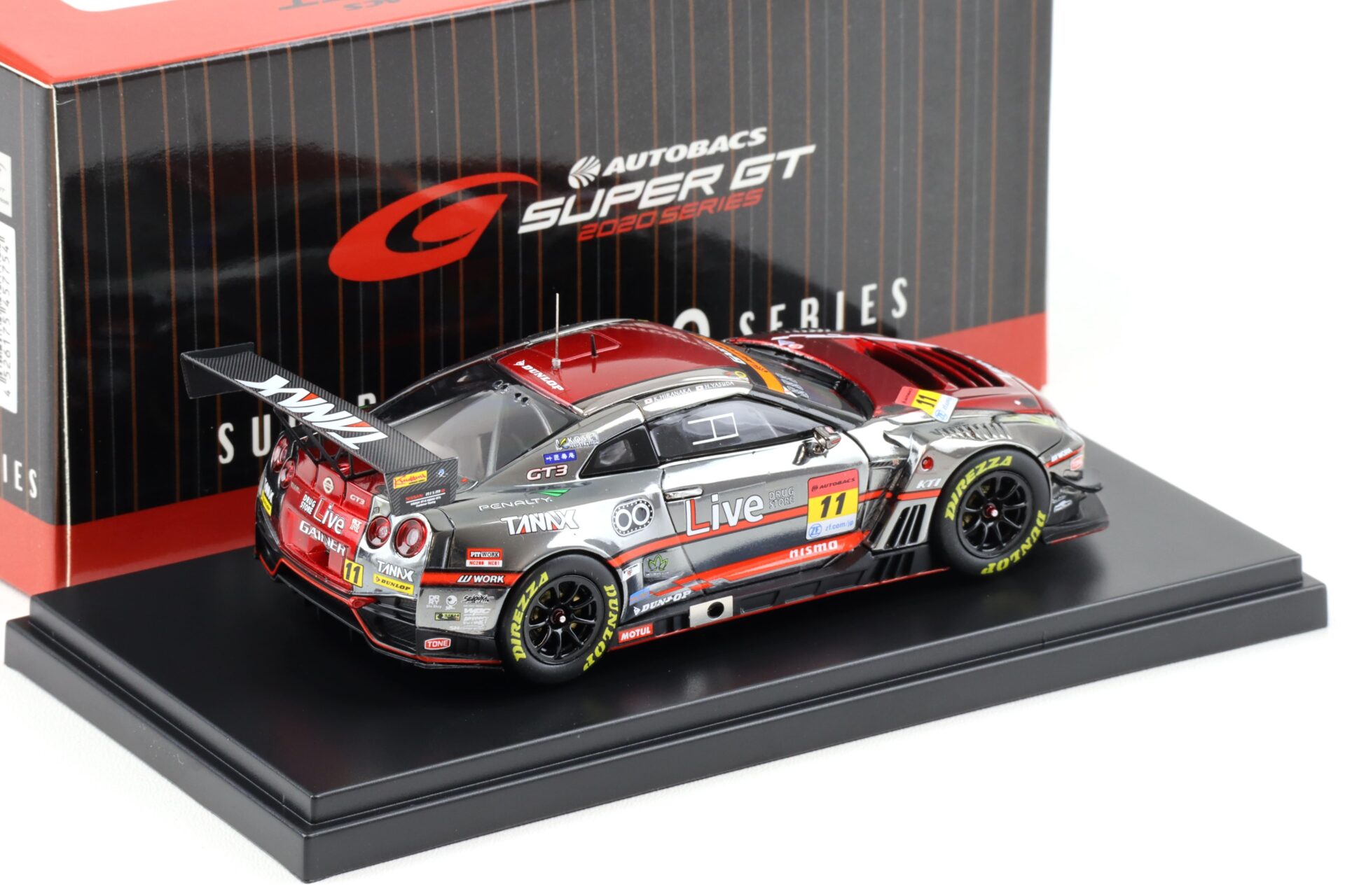 1:43 Ebbro Nissan GT-R R35 Super GT300 GAINER TANAX GT-R 2020 #11 Hiranaka/ Yasuda