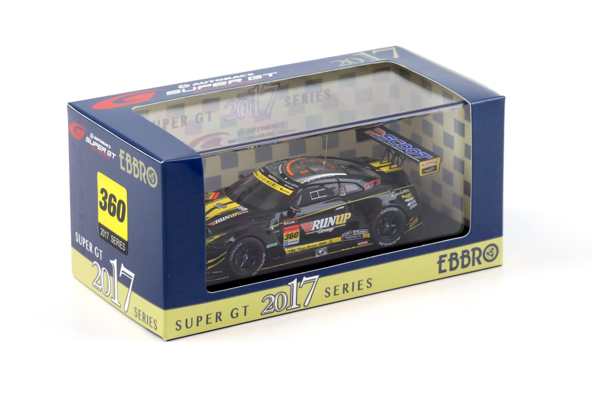 1:43 Ebbro Nissan GT-R R35 Super GT300 RUNUP GT-R 2017 #360 Shibata/ Tanaka/Aoki