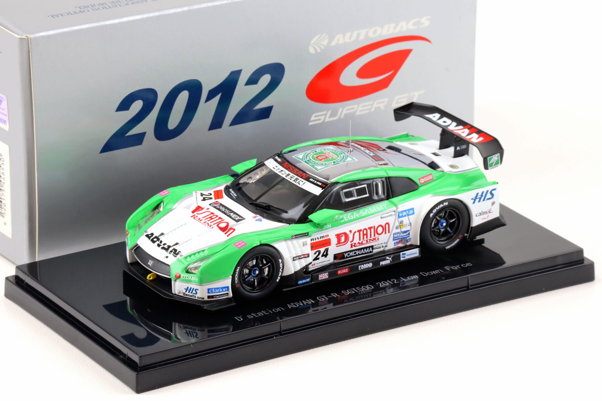 1:43 Ebbro Nissan GT-R Super GT500 DÂ´Station ADVAN GT-R 2012 #24 Low Down Force