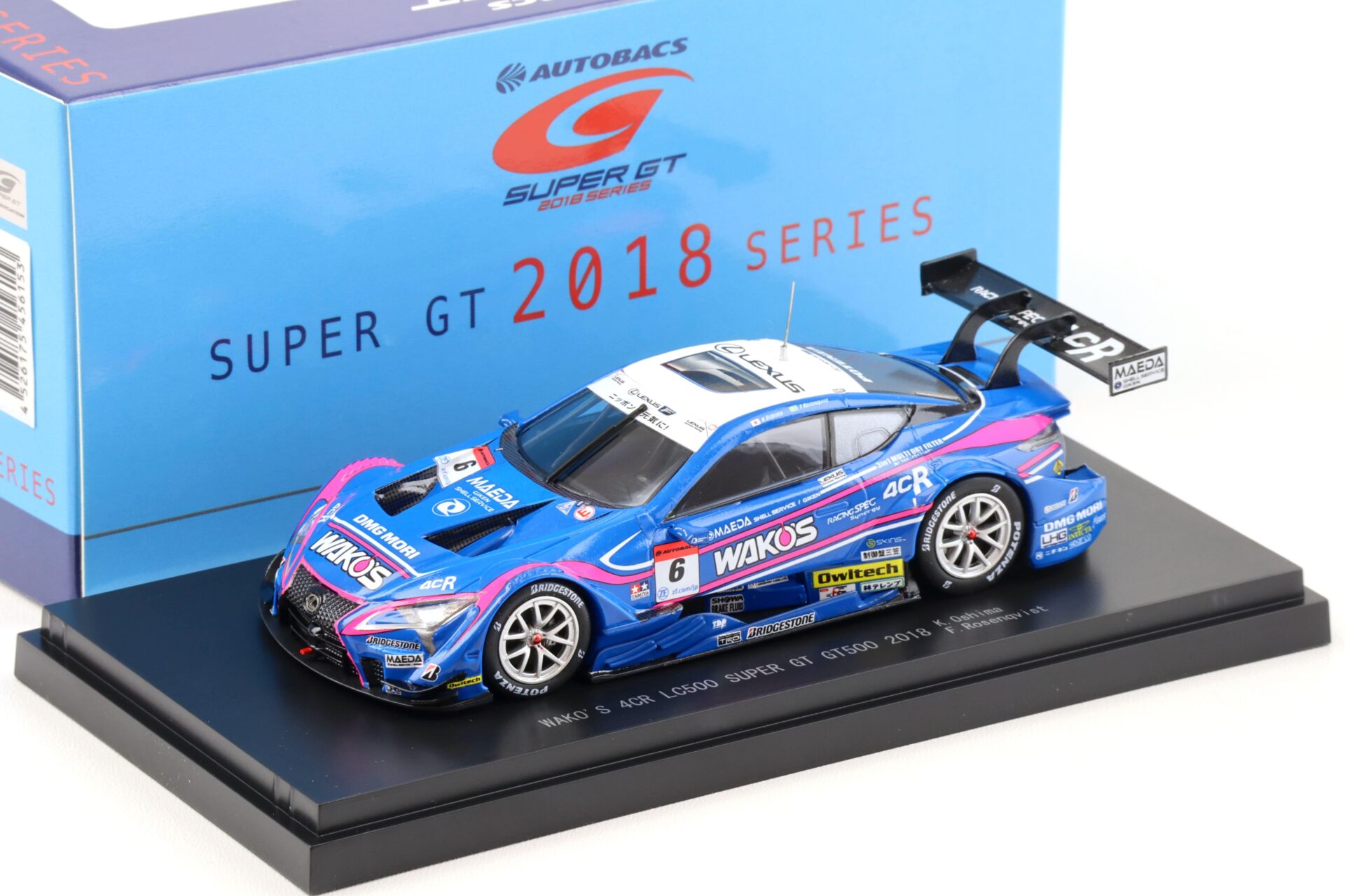1:43 Ebbro Lexus LC500 Super GT500 WAKOÂ´s 4CR LC500 2018 #6 Oshima/ Rosenqvist