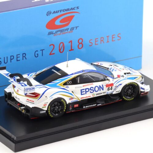 1:43 Ebbro Honda NSX-GT Super GT500 EPSON Modulo NSX-GT 2018 #64 Baguette