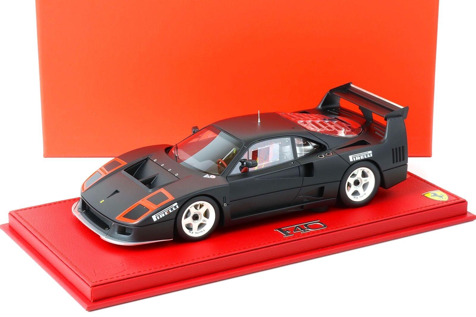 1:18 BBR Ferrari F40 LM Two Light Test Monza Version 1989 matt black - Limited 100 pcs.