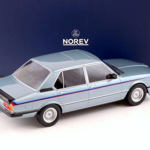 1:18 Norev BMW M535i E12 Sedan 1980 blue met. with stripes - Limited 500 pcs. - Image 3