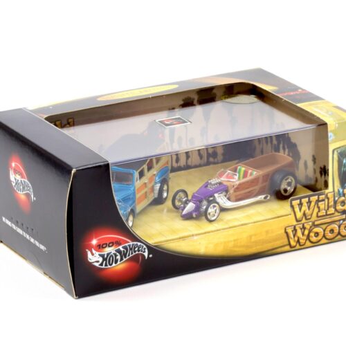 1:64 Hot Wheels 2002 Wild Wood 2-Car Set Diorama blue/ purple 56925