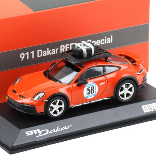 1:43 Spark Porsche 911 (992) Dakar RED58 Special orange Limited WAP DEALER