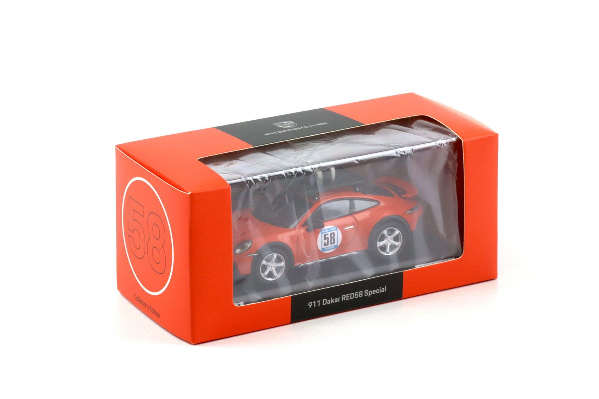 1:43 Spark Porsche 911 (992) Dakar RED58 Special orange Limited WAP DEALER