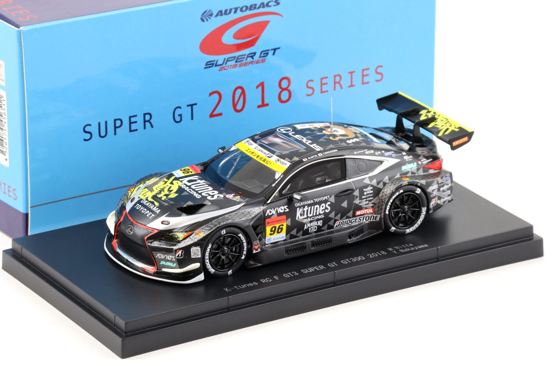1:43 Ebbro Lexus RC F GT3 Super GT300 #96 K-Tunes RC F 2018 Nitta/ Nakayama