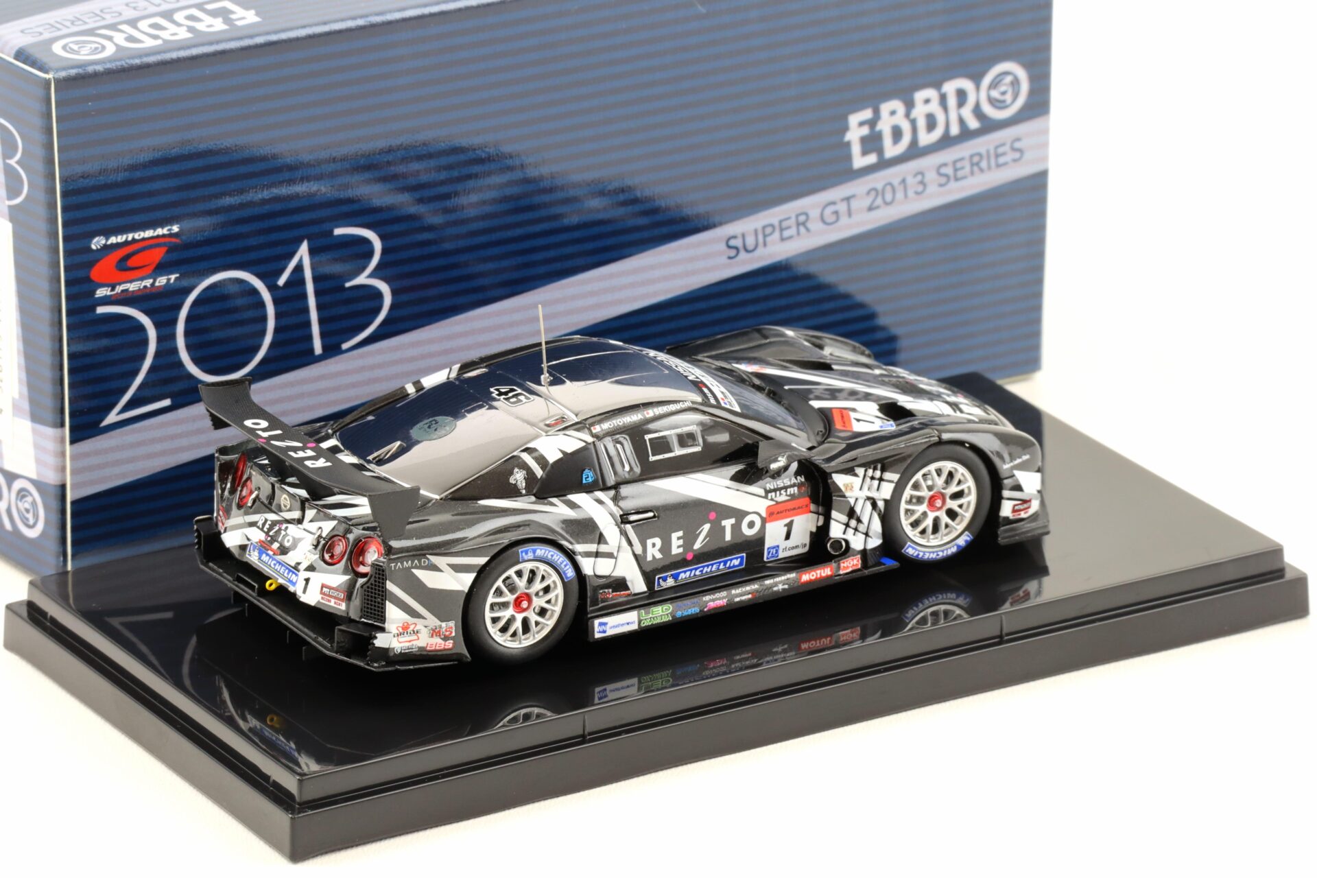 1:43 Ebbro Nissan GT-R Super GT500 REITO MOLA GT-R LDF 2013 #1 Motoyama