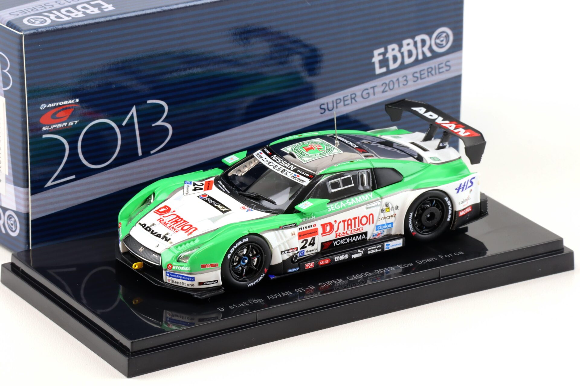 1:43 Ebbro Nissan GT-R Super GT500 DÂ´station ADVAN GT-R LDF 2013 #24 Yasuda/ Krumm