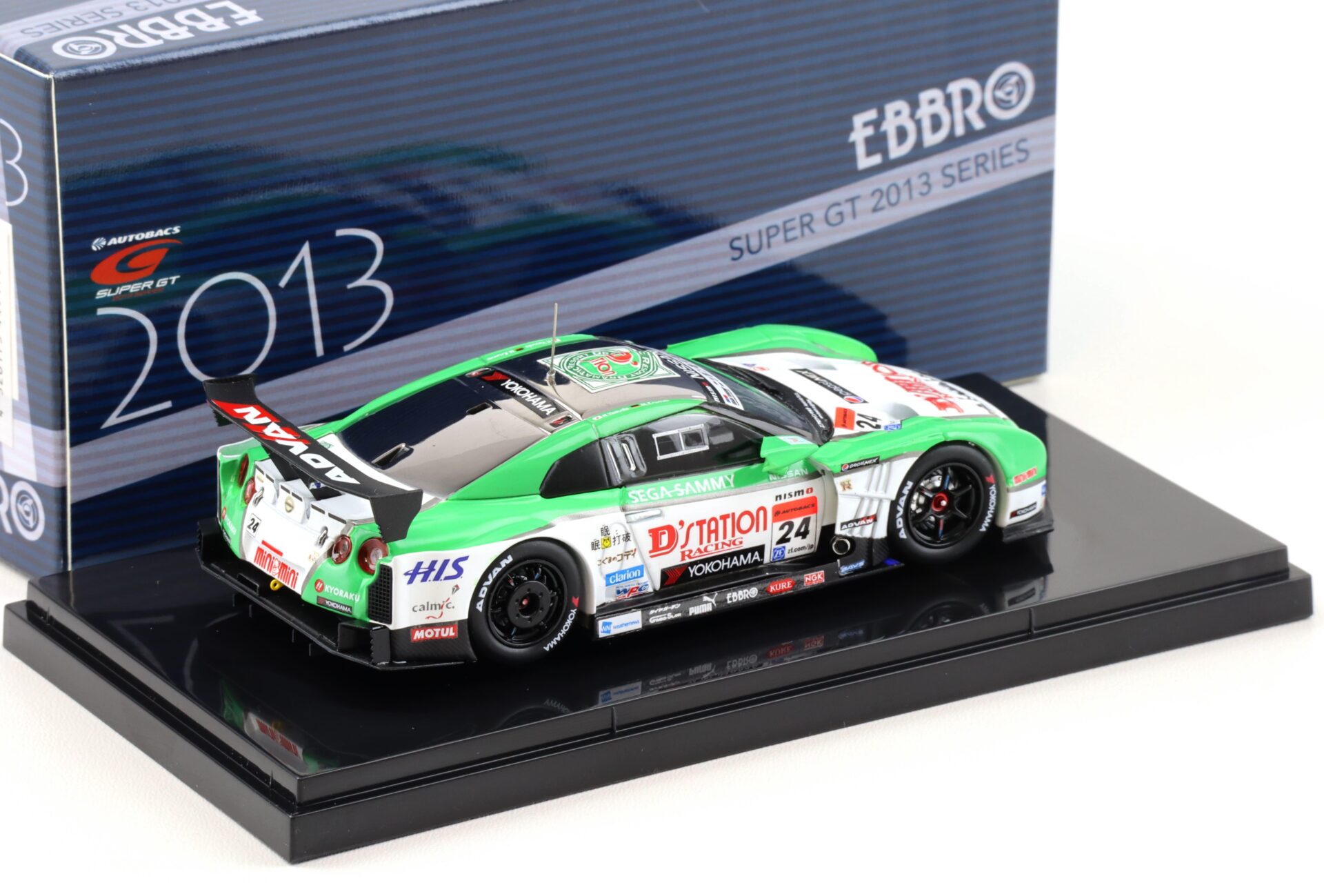 1:43 Ebbro Nissan GT-R Super GT500 DÂ´station ADVAN GT-R LDF 2013 #24 Yasuda/ Krumm
