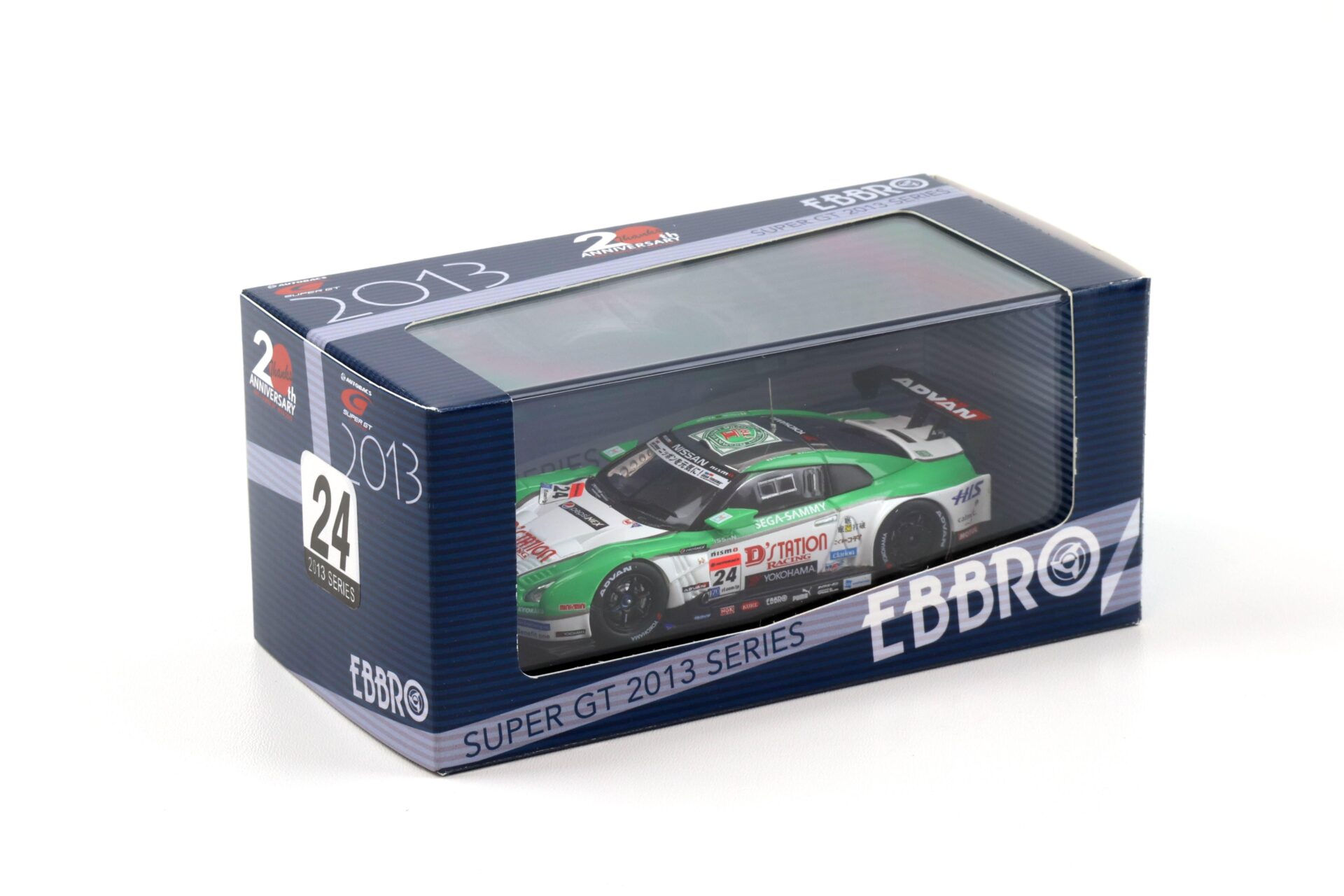 1:43 Ebbro Nissan GT-R Super GT500 D´station ADVAN GT-R LDF 2013 #24 Yasuda/ Krumm