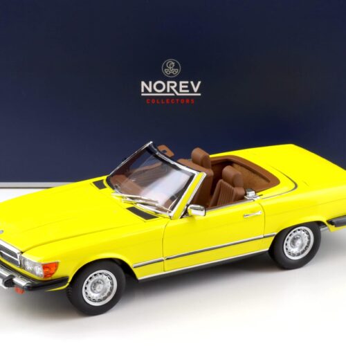 1:18 Norev Mercedes 450 SL R107 US Version 1979 yellow Hart aber Herzlich