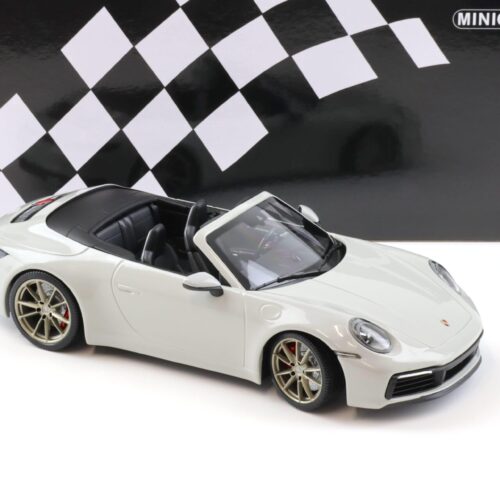 1:18 Minichamps Porsche 911 (992) Carrera 4S Cabriolet 2019 Kreide grey