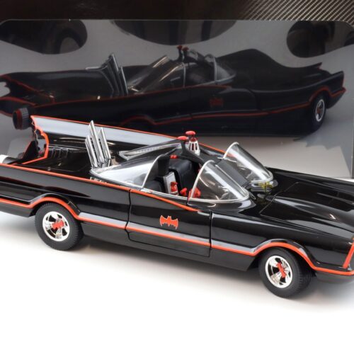 1:18 Hot Wheels BATMAN 1966 Classic TV Series Batmobile black W1171