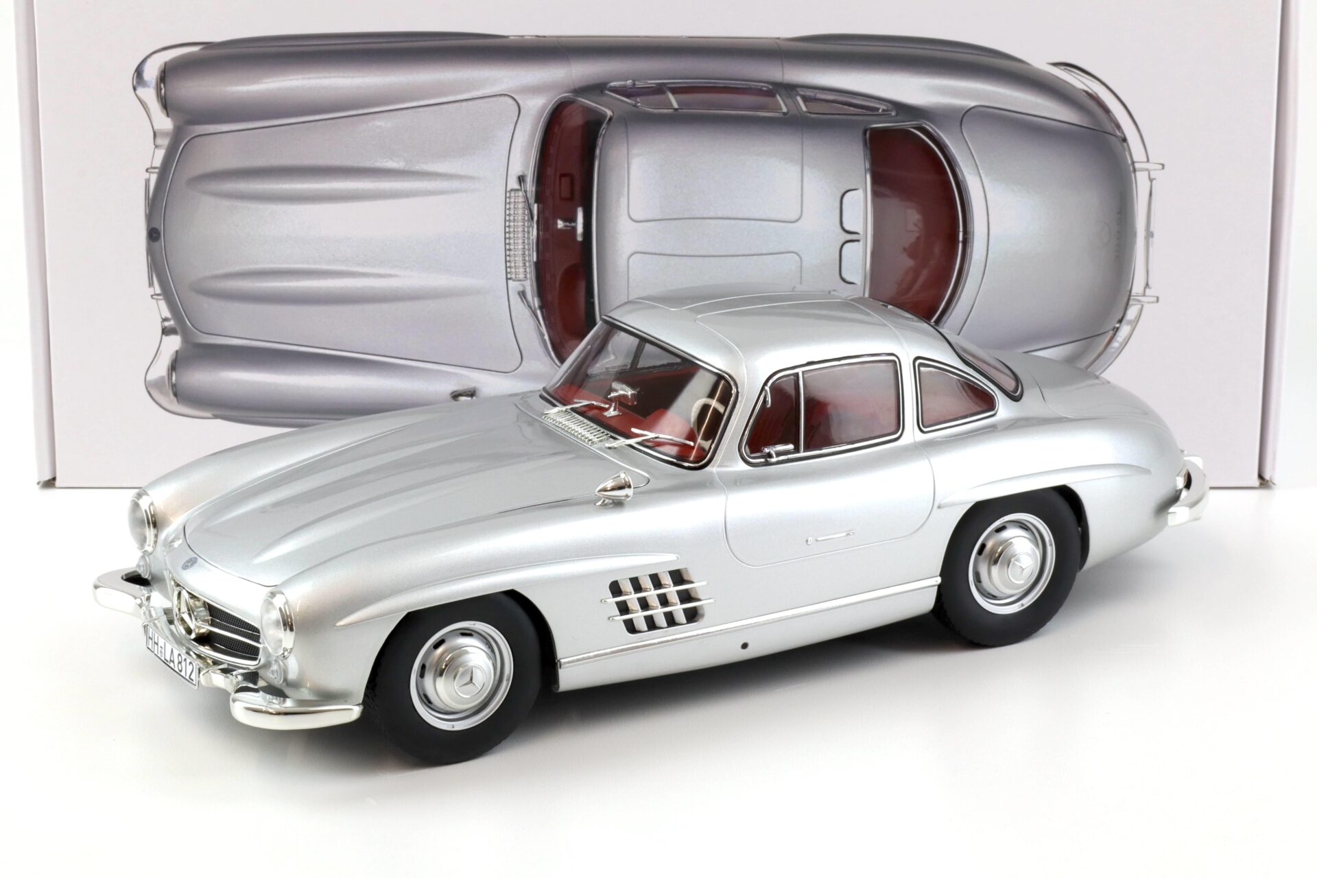 1:12 Norev Mercedes 300SL Gullwing 1954 silver metallic