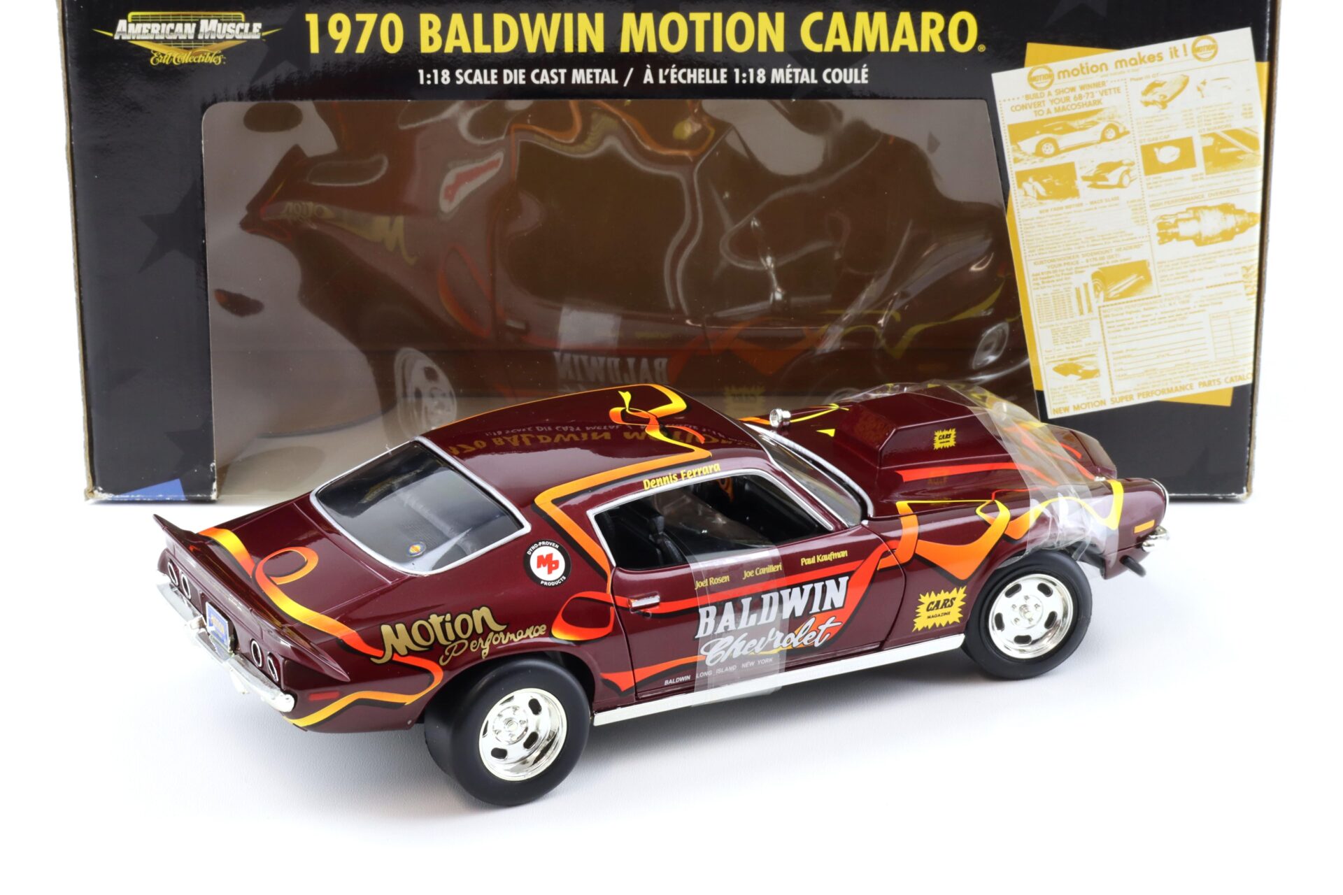 1:18 ERTL 1970 Chevrolet Baldwin Motion Camaro dark red 33379