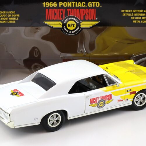 1:18 ERTL 1966 Pontiac GTO Mickey Thompson white/ yellow 33431