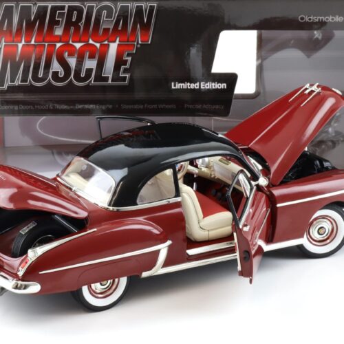 1:18 Auto World 1950 Oldsmobile Rocket 88 Holiday Coupe dark red/ black