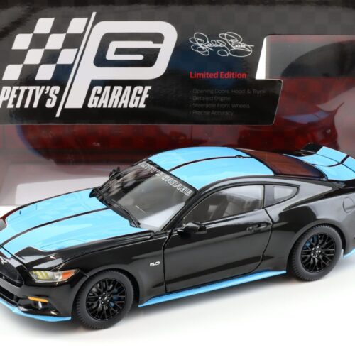 1:18 Auto World 2016 Ford Mustang GT 5.0 Coupe PettyÂ´s Garage black/ blue