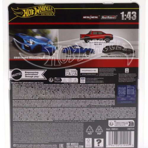 1:43 Hot Wheels Premium 2024 Real Riders 2021 Ford Mustang Mach 1 blue