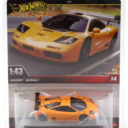1:43 Hot Wheels Premium 2024 Real Riders HWT15 - 1995 McLaren F1 GTR orange