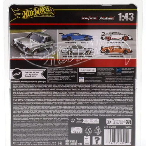 1:43 Hot Wheels Premium 2024 Real Riders Mercedes 300 SEL 6.8 AMG silver