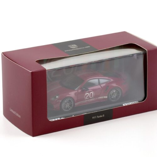 1:43 Minichamps Porsche 911 (992) Turbo S China 20th Anniversary ruby red WAP DEALER