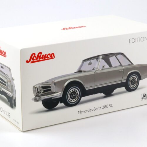 1:18 Schuco Mercedes 280 SL Pagode W113 with Hardtop silver/ blue interior