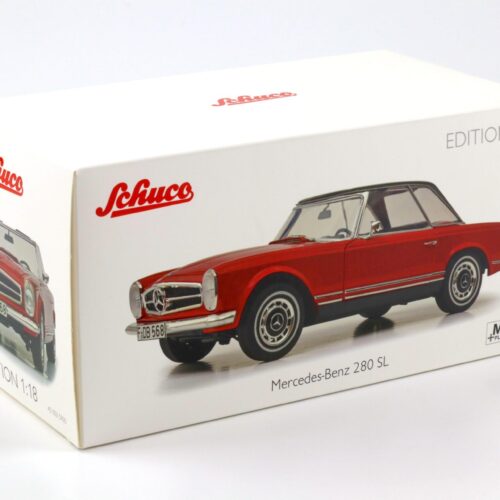 1:18 Schuco Mercedes 280 SL Pagode W113 with Hardtop red/ black