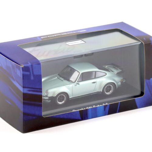 1:43 Spark Porsche 911 Turbo 3.0 Coupe silver-green metallic MAP Porsche Museum