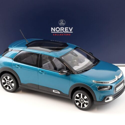 1:18 Norev Citroen C4 Cactus 2018 Emeraude blue & white deco