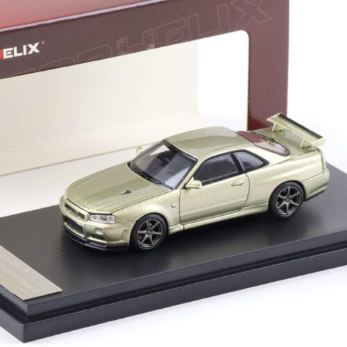 1:64 Motorhelix Nissan Skyline GT-R R34 V Spec II Millenium Jade M63405