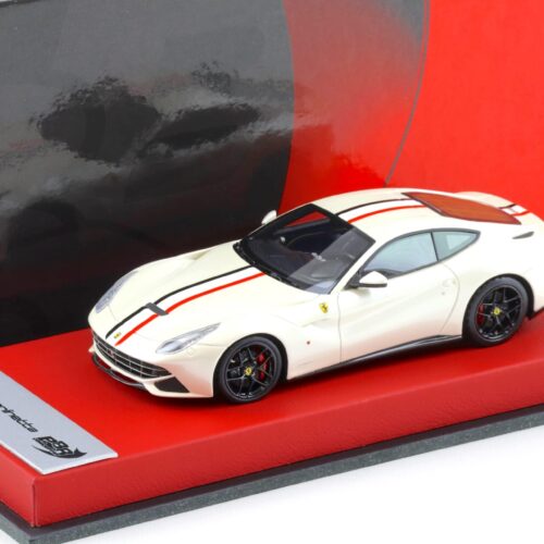 1:43 BBR Ferrari F12 Berlinetta Fuji white with red/black stripe - Limited 15 pcs.