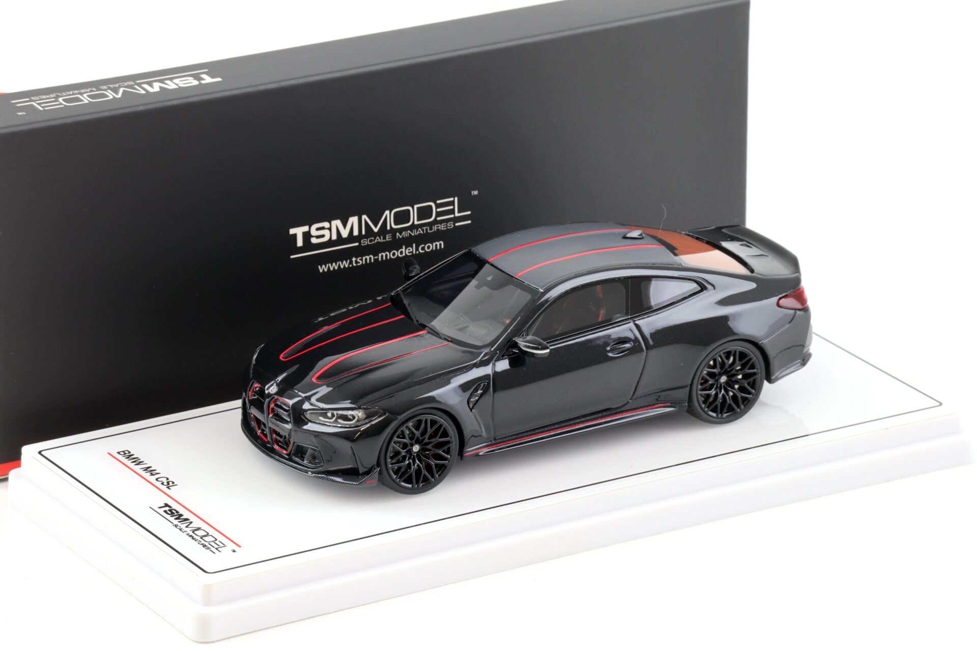 1:43 TSM Model BMW M4 CSL Coupe G82 Sapphire black/ red 2022 TSM430775