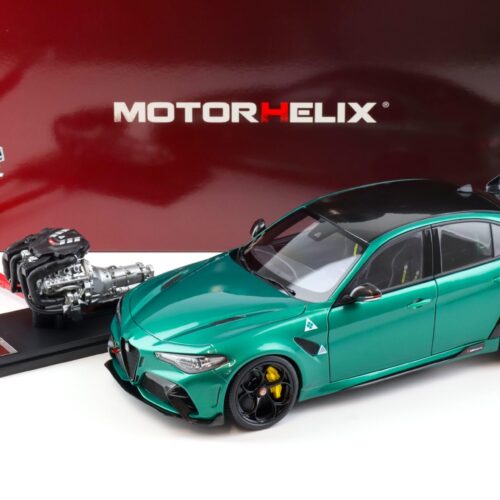 1:18 Motorhelix Alfa Romeo Giulia GTAm Montreal green + engine Die-Cast M89008