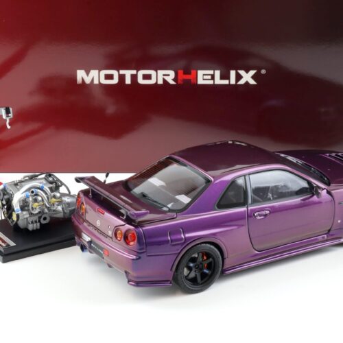 1:18 Motorhelix Nissan Skyline GT-R R34 Nismo CRS Midnight purple III M83410 - Image 4