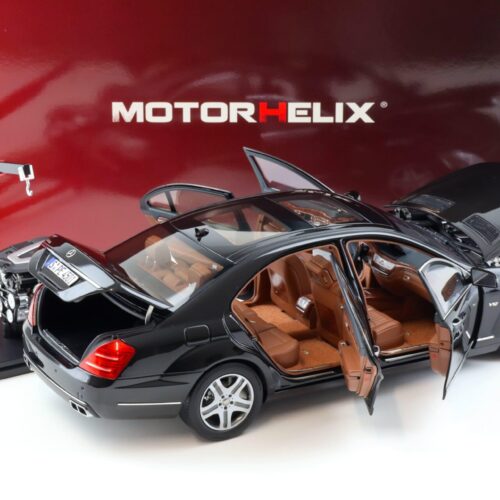 1:18 Motorhelix Mercedes S-Class S600L W221 Limousine Obsidian black + engine M82202