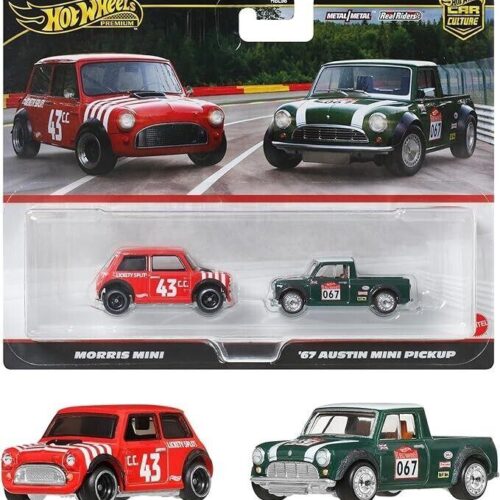 1:64 Hot Wheels 2025 Premium 2-Pack Morris Mini + Austin Mini Pickup 979Q