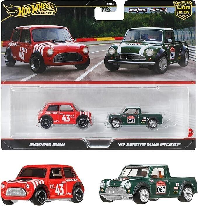 1:64 Hot Wheels 2025 Premium 2-Pack Morris Mini + Austin Mini Pickup 979Q