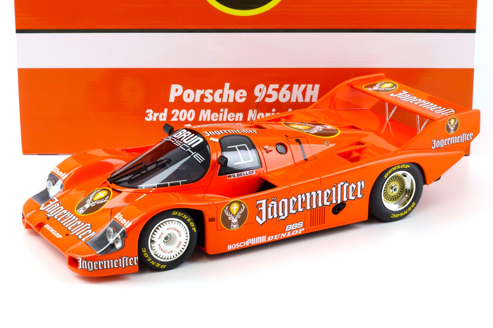 1:12 WERK83 Porsche 956 K Jägermeister #1 Norisring 3rd 200 Miles 1984 Bellof