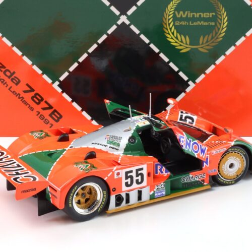 1:18 WERK83 Mazda 787B Winner 24h Le Mans 1991 #55 Weidler/ Herbert Collectors Box