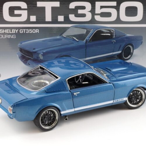 1:18 ACME 1965 Shelby GT350R PRO TOURING Coupe blue metallic/ white stripes - Image 3