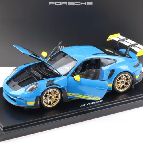 1:18 Minichamps Porsche 911 992 GT3 RS Daytona Bergmeister Riviera blue WAP DEALER
