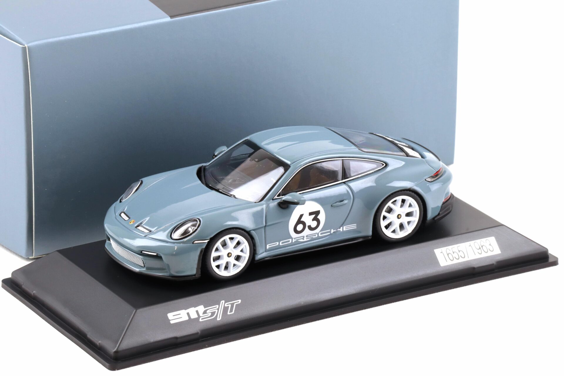 1:43 Spark Porsche 911 992 S/T Coupe Shoreblue #63 WAP DEALER
