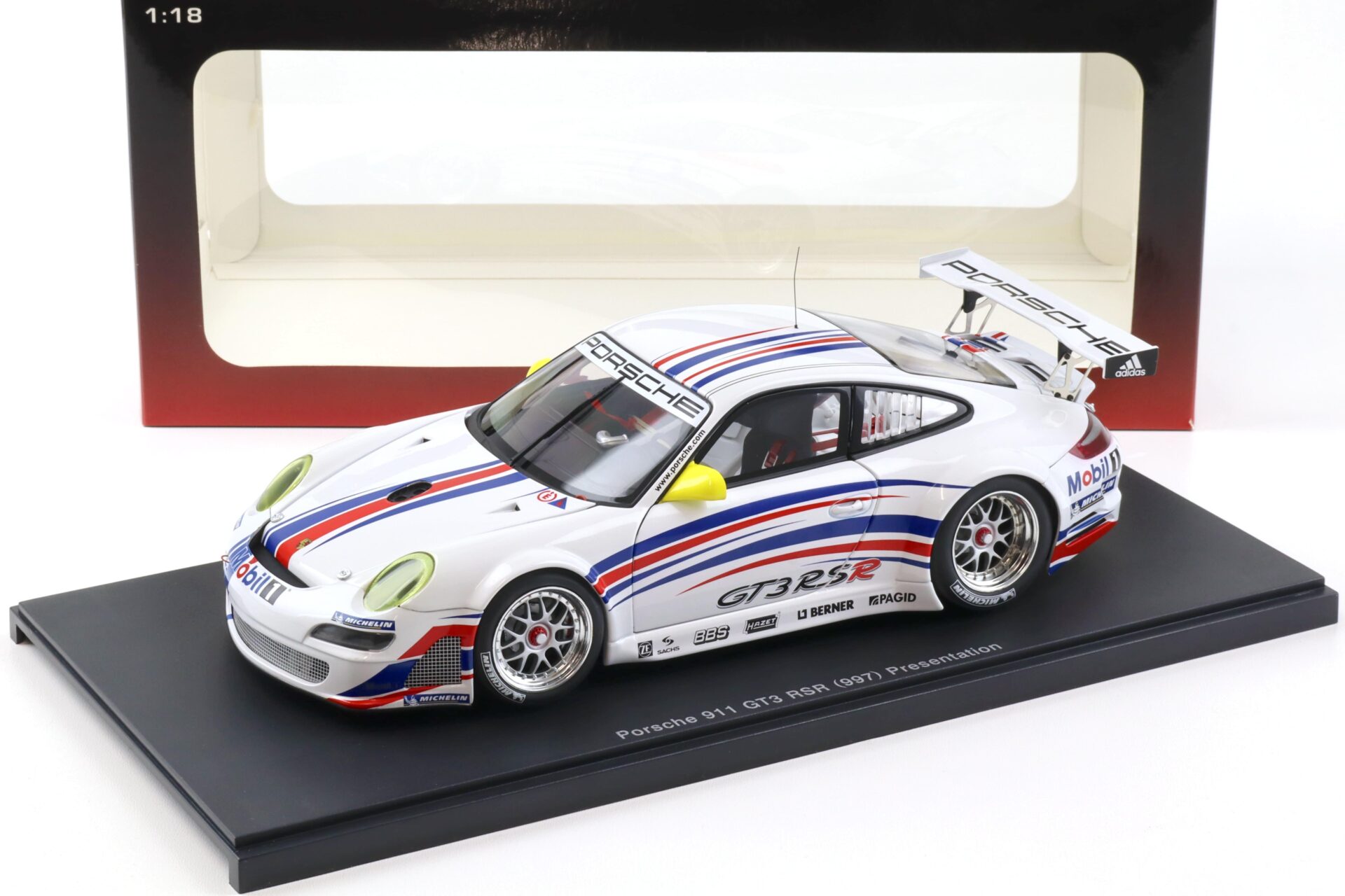 1:18 AUTOart Porsche 911 (997) GT3 RSR PRESENTATION white 80770