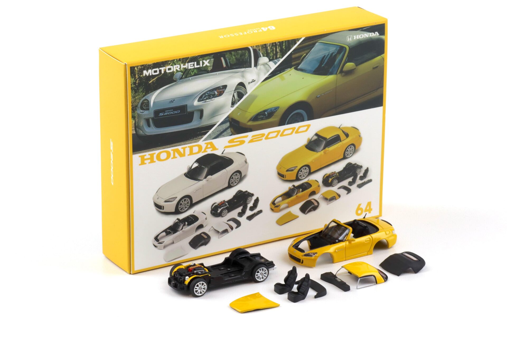 1:64 Motorhelix 64Professer Honda S2000 (AP2) Indy yellow Semi assembled Kit M65102