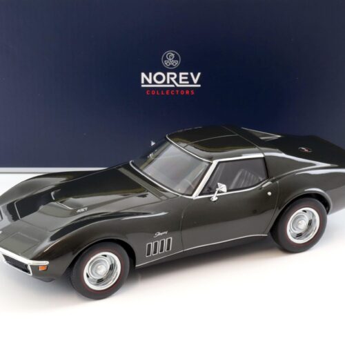 1:18 Norev Chevrolet Corvette C3 Coupe 1969 dark green metallic