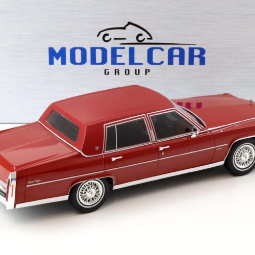 1:18 MCG 1982 Cadillac Fleetwood Brougham dark red metallic