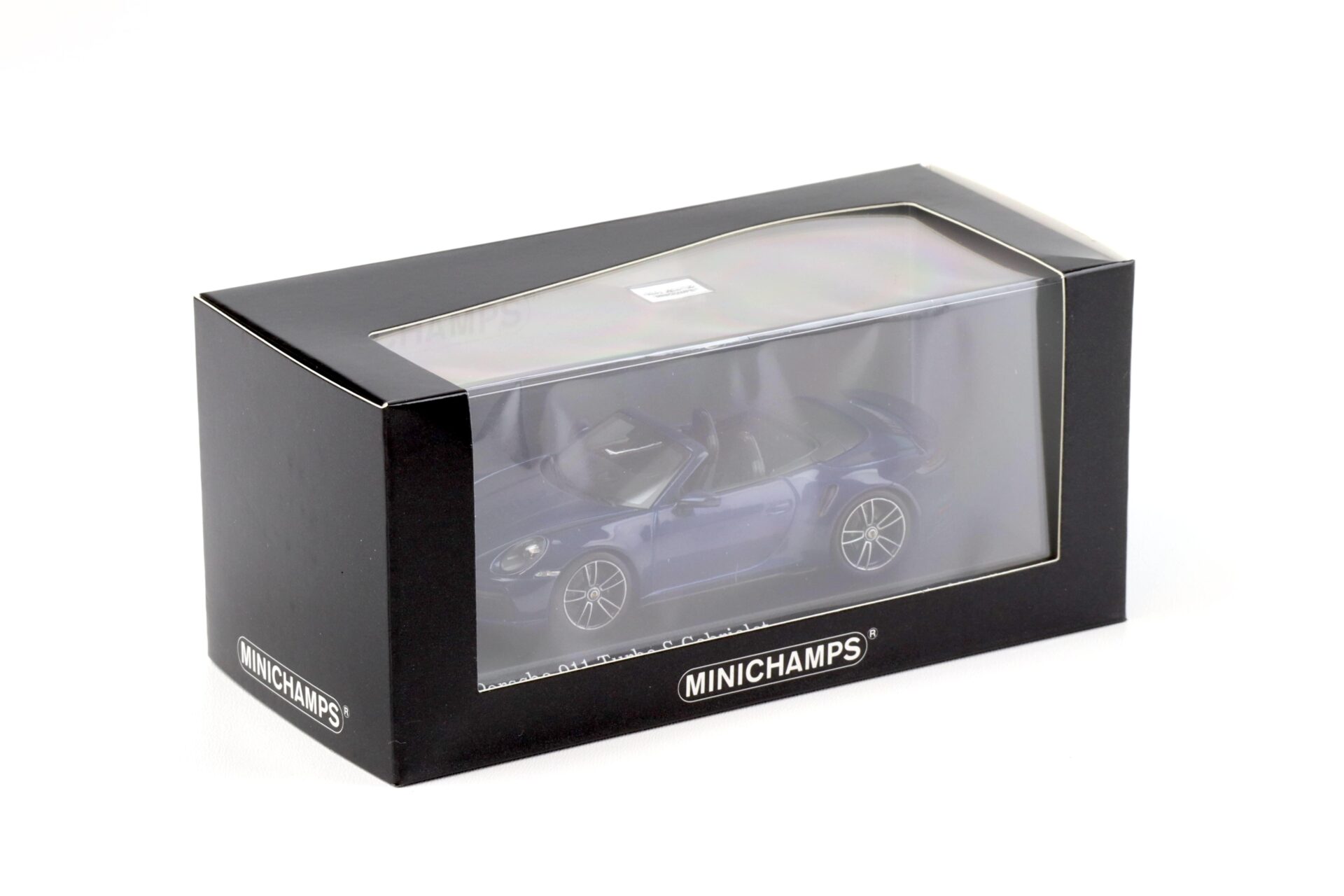 1:43 Minichamps Porsche 911 992 Turbo S Cabriolet 2020 Enzian blue metallic